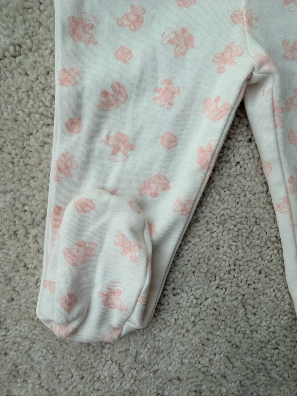 Ralph Lauren White and Light Pink Infant 3-Piece Pajama Set - Picture 11 of 16